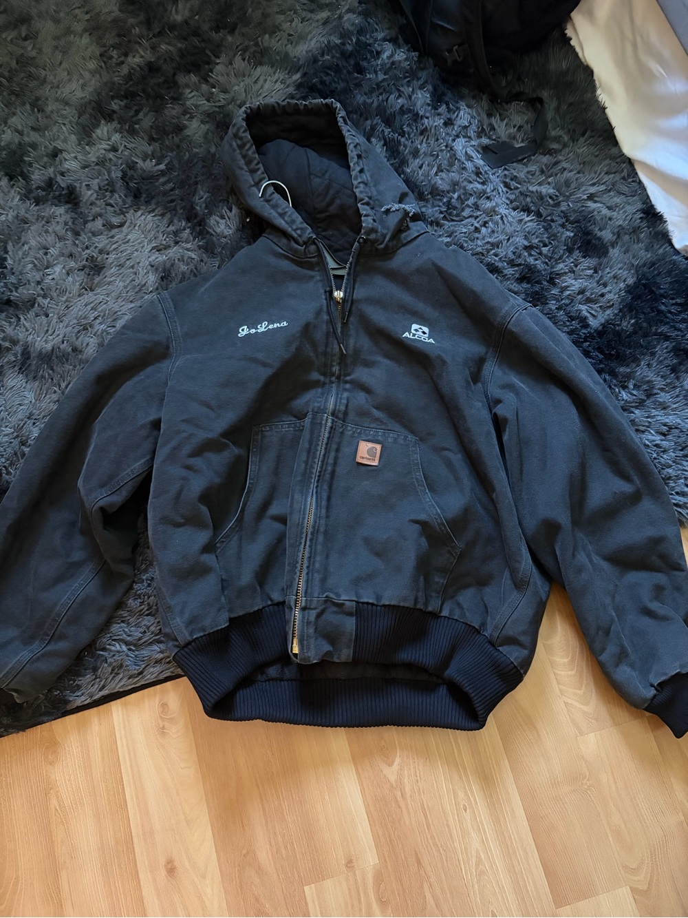 Carhartt Men’s Black Hooded Puffer Jacket